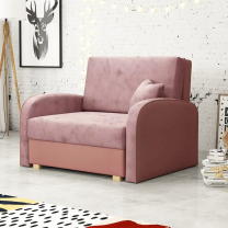 Pohovka VIVA I SOFT | 102 cm | růžová | rozkládací