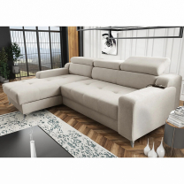 Sedací souprava DUBAJ PREMIUM | levá | ELEKTRICKÉ OVLÁDÁNÍ | šedobéžová