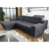 Sedací souprava DUBAJ PREMIUM | levá | ELEKTRICKÉ OVLÁDÁNÍ | hnědomodrá