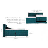 Dvoulůžko boxspring Wave 180x200 | elektrické polohování | VÝBĚR LÁTEK