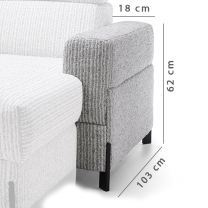 ULISES | díl sedačky PK | 18 cm | pravá područka | VÝBĚR TKANIN a NOŽIČEK