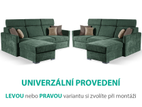 Sedací souprava SLIM Rosario UNIVERZÁLNÍ | 215x164 | 467/468/469 zelená | POSLEDNÍ KUS