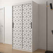 Šatní skříň Plaster 1 | 100 cm | bílá