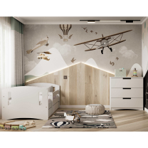 Classic 2 | jednolůžko 160x80 cm | bílá/modrá