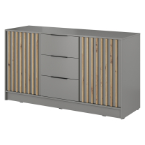Komoda NELLY 3D | 155 cm | šedá