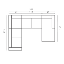 Sedací souprava VENTO U | 255x302x167 | VÝBĚR Z PRÁVÉ HOVĚZÍ KŮŽE | s úložným prostorem a rozkladem