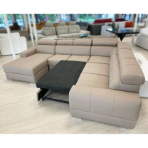 Sedací souprava VENTO U | 167x302x255 | VÝBĚR Z PRÁVÉ HOVĚZÍ KŮŽE | s úložným prostorem a rozkladem