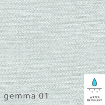 Sedací souprava KORFU | LEVÁ | Gemma 01 bílomodrá WATER REPELLENT | AKČNÍ CENA