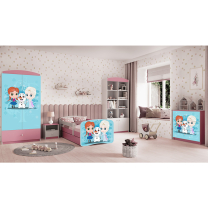 Babydreams | jednolůžko 180x80 cm | růžová/bílá | ledové království