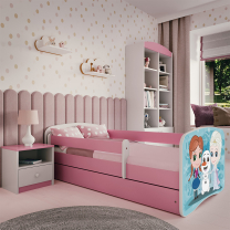 Babydreams | jednolůžko 180x80 cm | růžová/bílá | ledové království
