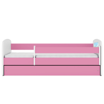 Babydreams | jednolůžko 180x80 cm | růžová/bílá | medvídek