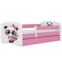 Babydreams | jednolůžko 180x80 cm | růžová/bílá | panda