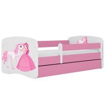 Babydreams | jednolůžko 180x80 cm | růžová/bílá | princezna