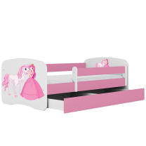 Babydreams | jednolůžko 180x80 cm | růžová/bílá | princezna