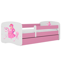 Babydreams | jednolůžko 180x80 cm | růžová/bílá | princezna a kůň