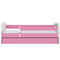 Babydreams | jednolůžko 180x80 cm | růžová/bílá | safari