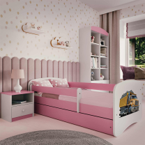 Babydreams | jednolůžko 180x80 cm | růžová/bílá | tatra