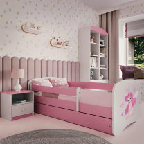 Babydreams | jednolůžko 180x80 cm | růžová/bílá | víla