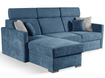 Sedací souprava SLIM Rosario + křeslo + 2x taburet ZDARMA | 460/453 modrá | POSLEDNÍ KUS