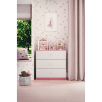 Babydreams | komoda | 80x80,5x41 cm | růžová/bílá
