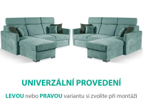 Sedací souprava Rosario + křeslo + 2x taburet ZDARMA | 466/467 azurová | AKCE