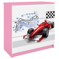 Babydreams | komoda | růžová/bílá | formule