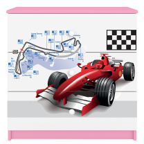 Babydreams | komoda | růžová/bílá | formule