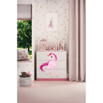 Babydreams | komoda | růžová/bílá | jednorožec