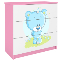 Babydreams | komoda | růžová/bílá | medvídek