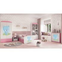 Babydreams | komoda | růžová/bílá | medvídek