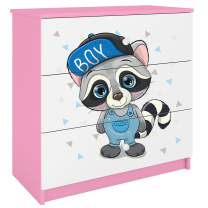 Babydreams | komoda | růžová/bílá | mýval