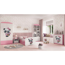 Babydreams | komoda | růžová/bílá | panda