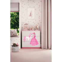Babydreams | komoda | růžová/bílá | princezna