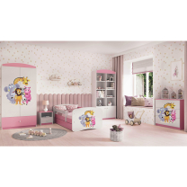 Babydreams | komoda | růžová/bílá | zoo