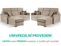 Sedací souprava Rosario + křeslo + 2x taburet ZDARMA | 469/468 béžová | VÝPRODEJ