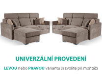 Sedací souprava Rosario + křeslo + 2x taburet ZDARMA | 468/469 hnědá | VÝPRODEJ