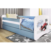 Babydreams | jednolůžko 180x80 | modrá/bílá | formule