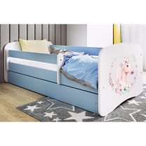 Babydreams | jednolůžko 180x80 | modrá/bílá | kůň