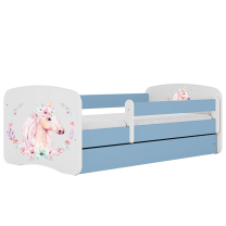 Babydreams | jednolůžko 180x80 | modrá/bílá | kůň