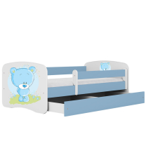 Babydreams | jednolůžko 180x80 | modrá/bílá | medvídek