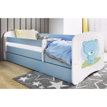 Babydreams | jednolůžko 180x80 | modrá/bílá | medvídek