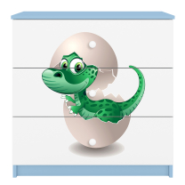Babydreams | komoda | modrá/bílá | dinosaur