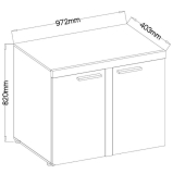 Komoda RUMBA 2F | 97,2 cm | lefkas/grafit