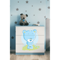 Babydreams | komoda | modrá/bílá | medvídek