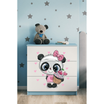 Babydreams | komoda | modrá/bílá | panda