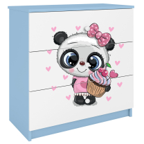 Babydreams | komoda | modrá/bílá | panda