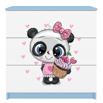 Babydreams | komoda | modrá/bílá | panda