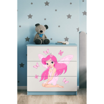 Babydreams | komoda | modrá/bílá | víla