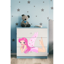 Babydreams | komoda | modrá/bílá | víla s křídly