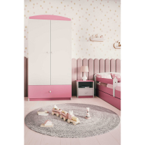 Babydreams | šatní skříň | růžová/bílá